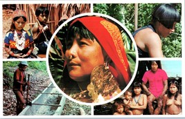 Kuna and Chocoes Indians from the San Blas Islands and Darien Panama Postcard - £5.90 GBP