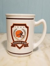 Cleveland Browns Football Coffee Mug NFL Cup By Russ Berrie 5” Tall Whit... - £5.27 GBP