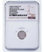1909 Canada 5 Cents Maple Leaves Cross Over Bow Tie Graded by NGC as XF ... - $7,211.05 CAD