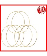 Elegant 14-Inch Gold Metal Floral Hoops for DIY Dream Catcher Crafts - 6... - $37.17 CAD