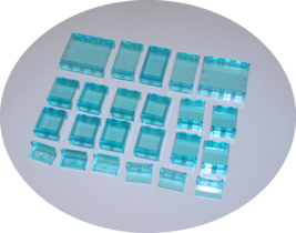 23 Used LEGO Translucent Blue Panel Corner Round  87552 - 4864 - 87543 - 74968 - £7.95 GBP