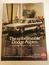 1970s Dodge Aspen Car Vintage Print Ad pa10 - £7.16 GBP