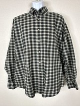 Haggar ForeverNew Green Check Plaid Shirt Button Up Long Sleeve Mens XL - $9.34