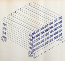 1950 Railroad Bangor Aroostook Piling Untreated Wood Ties Blueprint E2 D... - £91.31 GBP