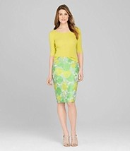 Elie Tahari Penelopi Pencil Skirt Sharp Green Lemon Lime Us 0 / It 36 $278 - £101.65 GBP