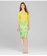 ELIE TAHARI Penelopi PENCIL Skirt SHARP Green LEMON Lime US 0 / IT 36 $278 - $128.67