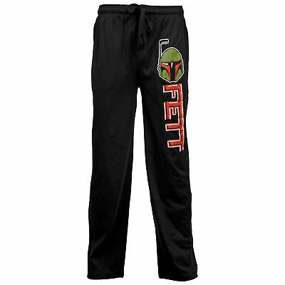 Star Wars Boba Fett Helmet and Text Pajama Sleep Pants Black - $31.98