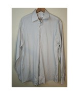 Calvin Klein Men Button Down White checkered Cotton Dress Shirt 16 34/35... - $15.49 CAD