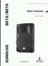 User User&#39;s Owners MANUAL OEM Behringer Printed Eurolive B212  and B215 ... - $24.80