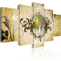 Tiptophomedecor Stretched Canvas Animal Art - Yellow Bird Singing - Stretched &amp;  - £71.93 GBP+