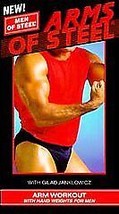 Men of Steel Arms of Steel VHS Gilad Janklowicz Arms Workout w/ Hand Weights-NEW - £23.10 GBP