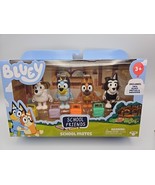 Bluey NEW SCHOOL MATES FRIENDS 3 inch Figures Set Bluey Jack Pretzel Mac... - $25.73