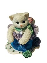 Calico Cat figurine enesco Hillman vtg kitten anthropomorphic Hat Off Fr... - £18.95 GBP