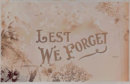 LEST WE FORGET~1906 TUCK PHOTO POSTCARD MESSAGE WRITTEN IN CURSIVE BACKW... - $8.29
