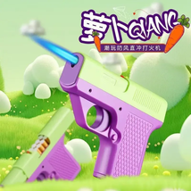 Clip Gun Type Butane Gas Lighter Three Capacity Cigarette Holder Windpro... - $24.99