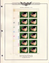 Minkus Page - Plate Blocks of Stamps - George Gershwin Stamps 1973 8 Cen... - £6.38 GBP