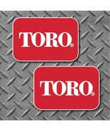 2 TORO Logo Vinyl Decals 6.25&quot; x 9.5&quot; - ZERO TURN &amp; WALK BEHIND MOWERS S... - £22.61 GBP