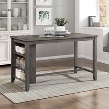 Lexicon Mayten Counter Height Dining Table, Wire-Brushed Gray - £217.94 GBP