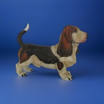 Vtg. Bassett Hound Dog Lefton China Porcelain Bisque Figurine 5” Matte F... - $12.73