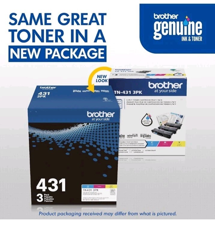 Brother TN-431 3PK, Cyan, Magenta, Yellow, Standard Yield  TN4313PK NEW OPEN BOX Item image 5