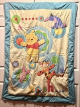 Winnie the Pooh & Friends Tigger Eeyore Piglet Baby Blanket Disney Vintage 52x42 - £26.79 GBP