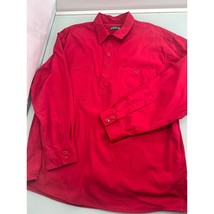 Vintage Orvis Men Polo Shirt Long Sleeve Red Pullover XL - £15.53 GBP