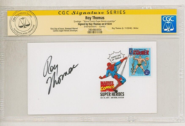 Cgc Ss Roy Thomas Signed Marvel Comics Usps Fdi Art Stamp Namor Sub Mariner #1 - $98.99