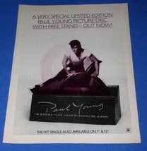 Paul Young No 1 Magazine Photo Clipping Vintage October 1984 UK Picture Disc Ad - £12.01 GBP