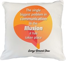The Single Biggest Problem In Communication Quote Saying Pillow Cover Fo... - £19.73 GBP+