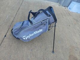 Taylormade Dual Strap 4 Divider Lightweight Golf Stand Bag Gray w Raincover - $95.00