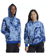 adidas Kids&#39; Tie Dye Blue Unisex Printed Hoodie Size Medium Pull Over Ca... - $557.81 MXN