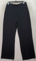 Chico&#39;s Pajama Pants Womens Size 2S Black Stretch Acetate Wide Leg Elastic Waist - £13.87 GBP