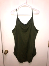 NEW Shein Curve Womens Plus SZ 3XL Tank Top Dark Olive Green - £6.33 GBP