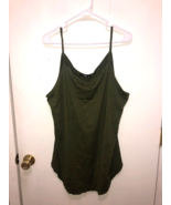 NEW Shein Curve Womens Plus SZ 3XL Tank Top Dark Olive Green - €6,86 EUR