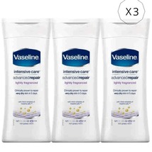 3 x  Vaseline Intensive Care Advance Repair Lotion For Dry Skin Body 200 ml - £23.45 GBP