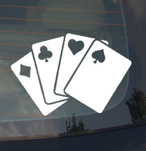 Poker Cards Black Jack Las Vegas Gamble Vinyl Decal Sticker 7.5 Inches Long - £3.97 GBP