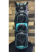 DEMO Majek Premium Ladies Black Teal Golf Bag 14-way Top 5013-LJKR - $227.79 CAD