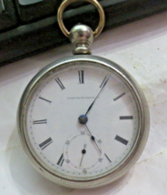 1871 Elgin WH Ferry 18 Size 11 Jewel Key Wind Key Set Pocket Watch no key untest - $186.78