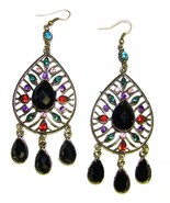 Crystal Chandelier Long Dangle Drop Pierced Earrings #2 - $14.26 CAD
