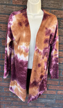 Vibe Sportswear Tie Dye Open Cardigan Small Long Sleeve Stretch Jacket S... - $15.20