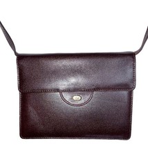 DESA Vintage Burgundy Wine Leather Crossbody Purse Pocketbook Shoulder Bag - $18.81