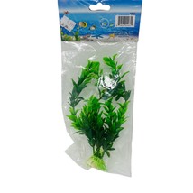 Aquarium Artificial Plant Fish Tank Plastic Water Plant Ornament Decor 8&quot; Green - £1.54 GBP