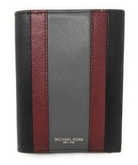  Michael Kors Warren Leather Passport Card Holder - Black - $128 MSRP! - £47.81 GBP
