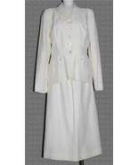 VTG Frederick Nelson Weathervane Ivory Long Skirt &amp; 17-Button Blazer Sui... - $113.50 CAD
