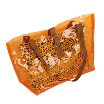 [Lucky Orange] Leopard Double Handle Leatherette Satchel Bag Handbag Purse Ca... - £26.71 GBP