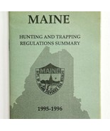 Maine 1995-96 Hunting &amp; Trapping Regulations Vintage 1st Printing Bookle... - $27.34 CAD