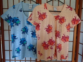Two NWT Women’s Floral Tops by Jaclyn Smith Size Small - $15.95
