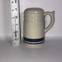 Roseville Friendship Pottery Salt Pepper or Seasoning Shaker 5” Blue Stripe Ohio - £7.96 GBP