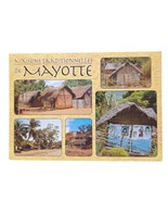 Postcard Traditional Houses Of Mayotte France Chrome Unposted - $4.88