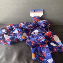 Gnome Fourth Of July Hooray USA Neck Scarf Patriotic 63x13.8” NEW - £7.58 GBP